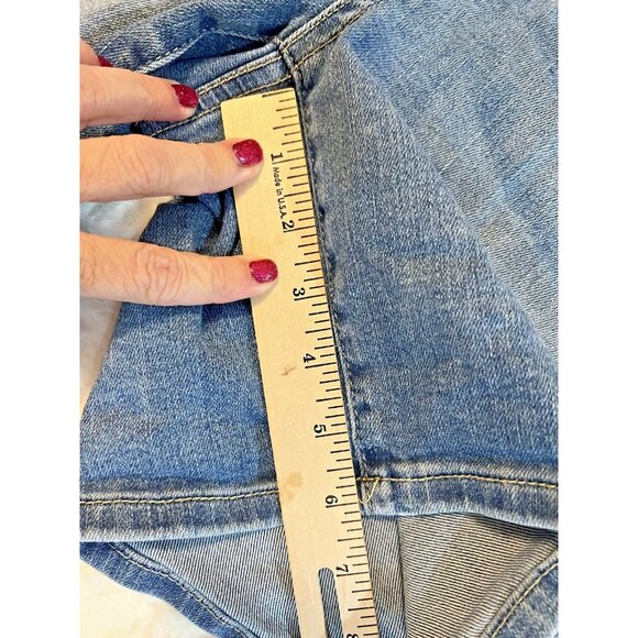 Judy Blue Denim Shorts Womens 2XL Blue Jean 5-Pocket Zip Fly Mid Wash Casual - Picture 7 of 8